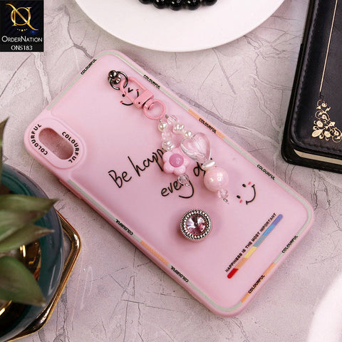 iPhone XS Max Cover - Pink - New Colorful Candy Colors Happiness Series Soft Protective Case