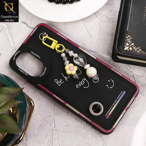Oppo A18 Cover - Black - New Colorful Candy Colors Happiness Series Soft Protective Case