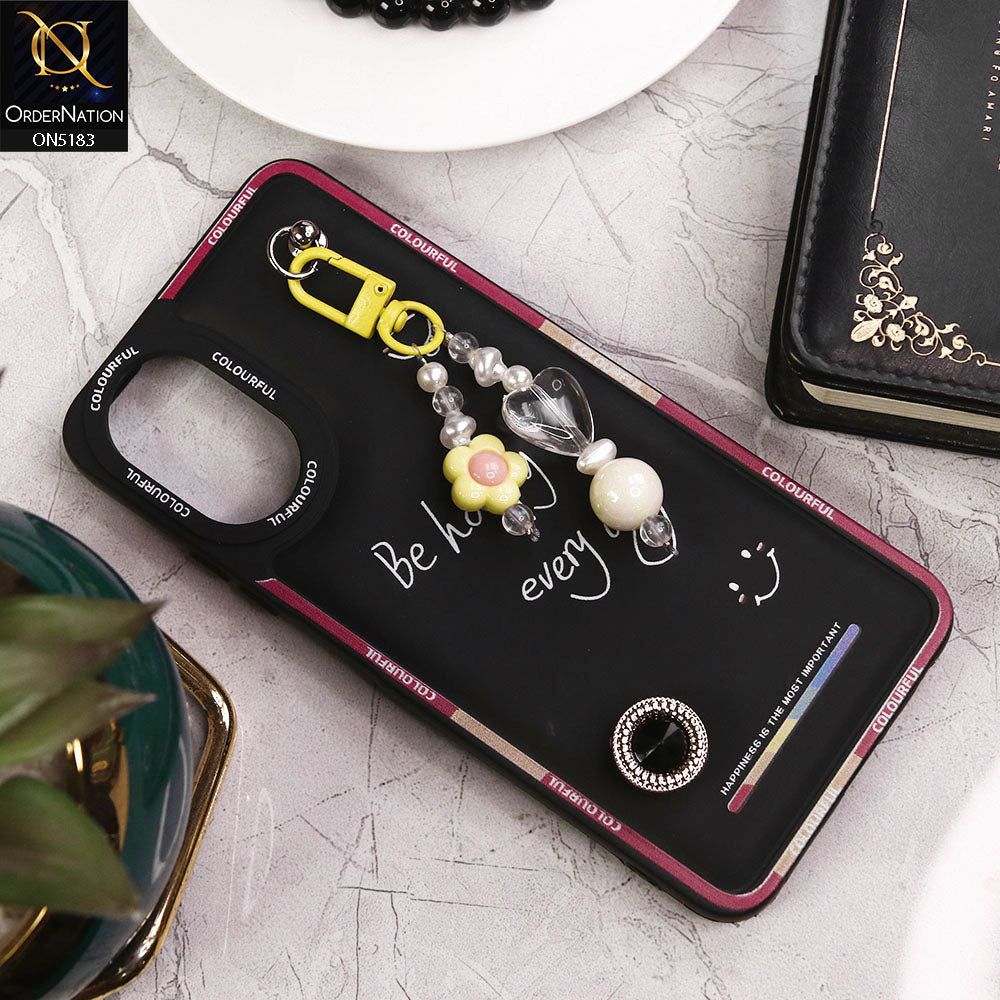 Oppo A38 Cover - Black - New Colorful Candy Colors Happiness Series Soft Protective Case