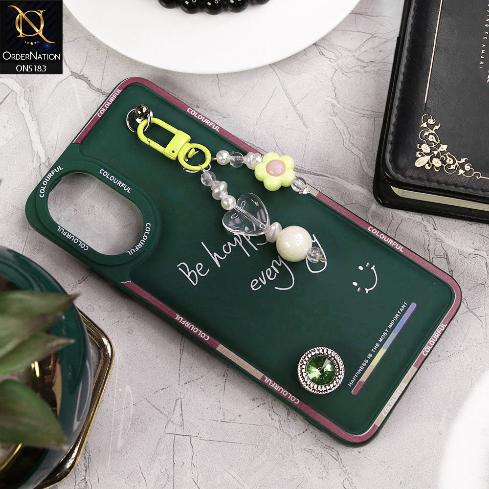 Oppo A38 Cover - Green - New Colorful Candy Colors Happiness Series Soft Protective Case