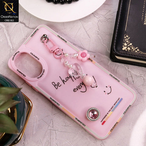 Oppo A18 Cover - Pink - New Colorful Candy Colors Happiness Series Soft Protective Case