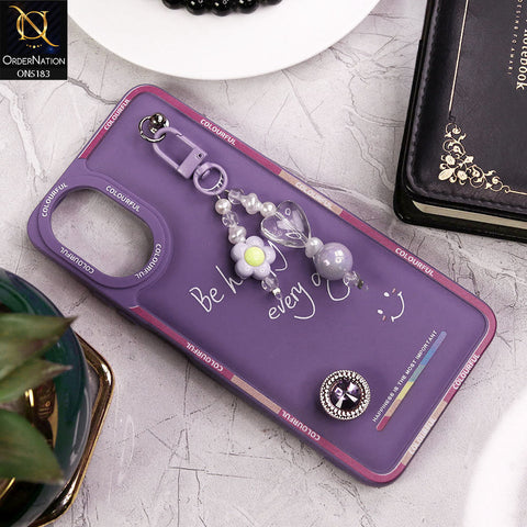 Oppo A18 Cover - Purple - New Colorful Candy Colors Happiness Series Soft Protective Case