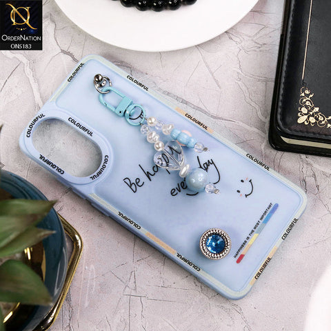Oppo A78 4G Cover - Blue - New Colorful Candy Colors Happiness Series Soft Protective Case