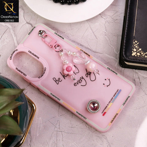 Oppo A78 4G Cover - Pink - New Colorful Candy Colors Happiness Series Soft Protective Case