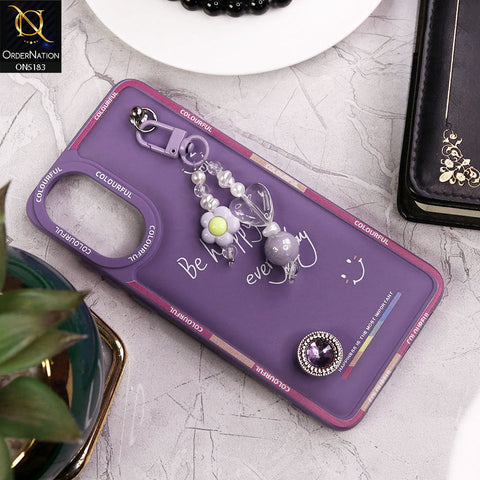 Oppo A78 4G Cover - Purple - New Colorful Candy Colors Happiness Series Soft Protective Case