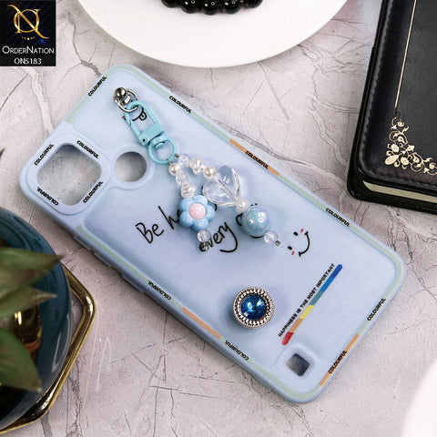Realme C21Y Cover - Blue - New Colorful Candy Colors Happiness Series Soft Protective Case