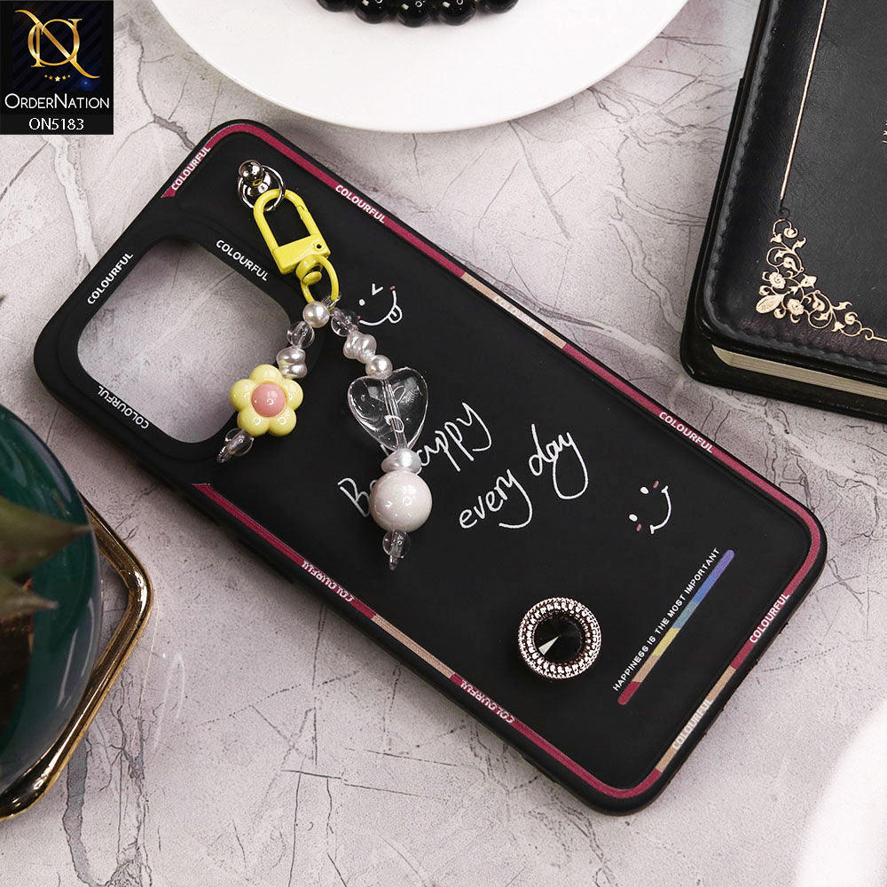 Xiaomi Poco C55 Cover - Black - New Colorful Candy Colors Happiness Series Soft Protective Case