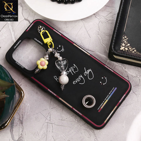 Xiaomi Poco C55 Cover - Black - New Colorful Candy Colors Happiness Series Soft Protective Case