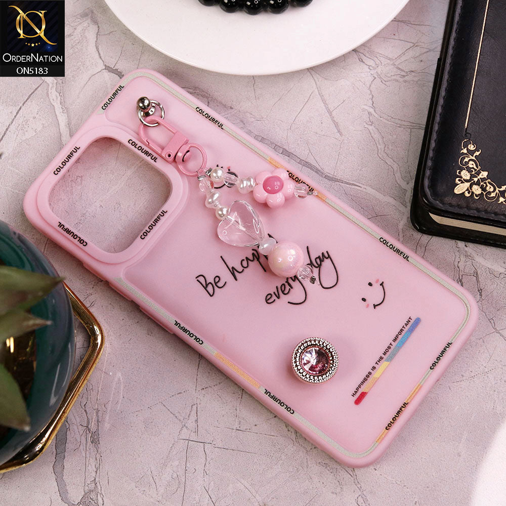 Xiaomi Poco C55 Cover - Pink - New Colorful Candy Colors Happiness Series Soft Protective Case