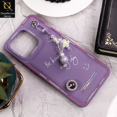 Xiaomi Poco C55 Cover - Purple - New Colorful Candy Colors Happiness Series Soft Protective Case
