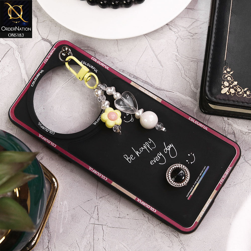 Xiaomi Redmi A3 Cover - Black - New Colorful Candy Colors Happiness Series Soft Protective Case
