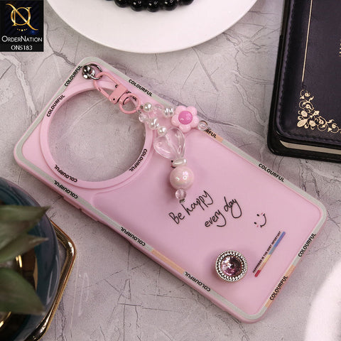 Xiaomi Redmi A3 Cover - Pink - New Colorful Candy Colors Happiness Series Soft Protective Case