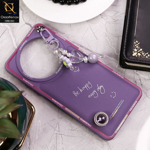 Xiaomi Redmi A3 Cover - Purple - New Colorful Candy Colors Happiness Series Soft Protective Case