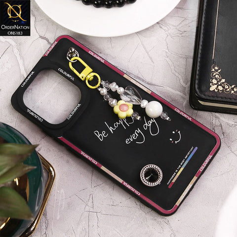 Xiaomi Redmi Note 13 Cover - Black - New Colorful Candy Colors Happiness Series Soft Protective Case