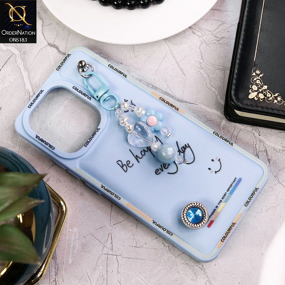 Xiaomi Redmi Note 13 Cover - Blue - New Colorful Candy Colors Happiness Series Soft Protective Case