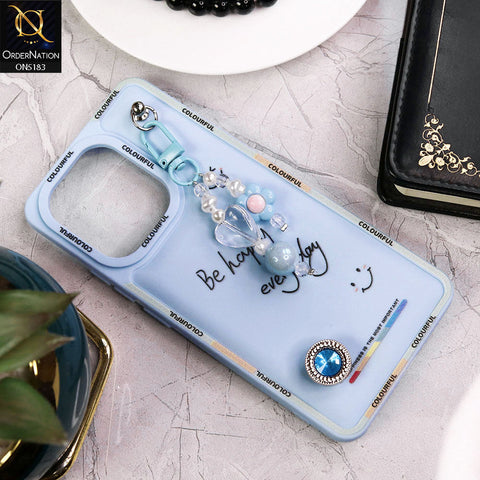 Xiaomi Redmi Note 13 Cover - Blue - New Colorful Candy Colors Happiness Series Soft Protective Case