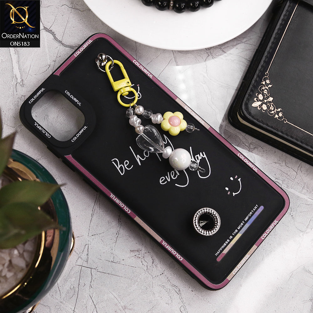 Samsung Galaxy A05 Cover - Black - New Colorful Candy Colors Happiness Series Soft Protective Case