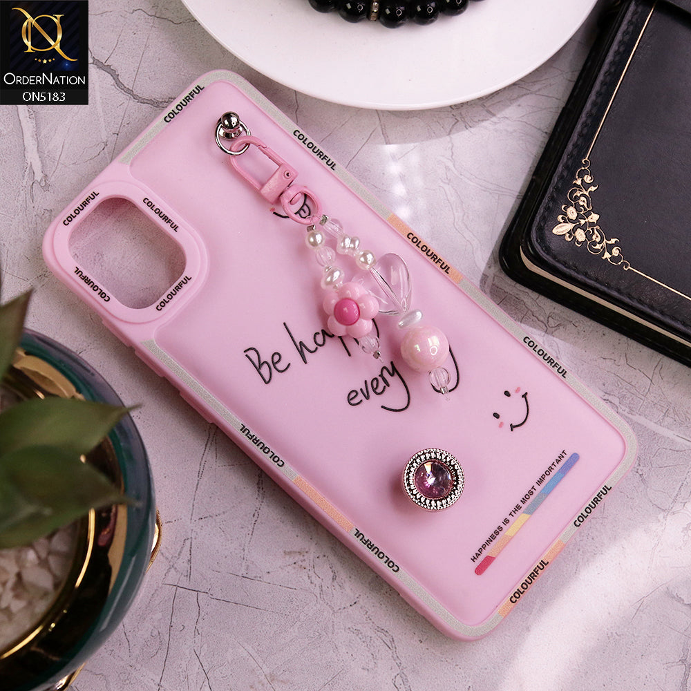 Samsung Galaxy A05 Cover - Pink - New Colorful Candy Colors Happiness Series Soft Protective Case