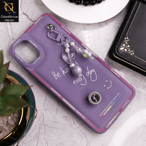 Samsung Galaxy A05 Cover - Purple - New Colorful Candy Colors Happiness Series Soft Protective Case
