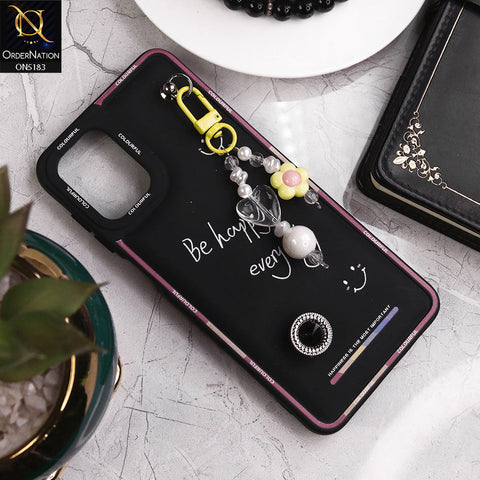 Samsung Galaxy A12 Nacho Cover - Black - New Colorful Candy Colors Happiness Series Soft Protective Case