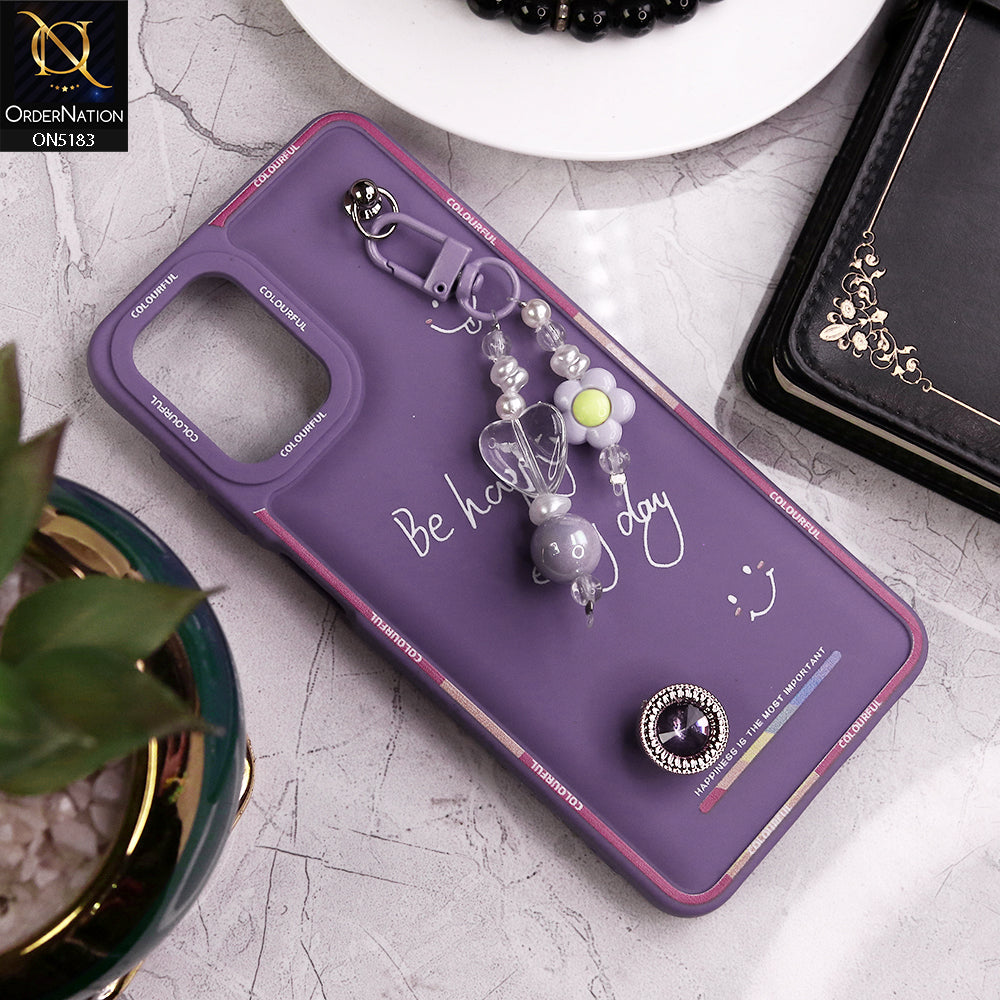 Samsung Galaxy A12 Nacho Cover - Purple - New Colorful Candy Colors Happiness Series Soft Protective Case