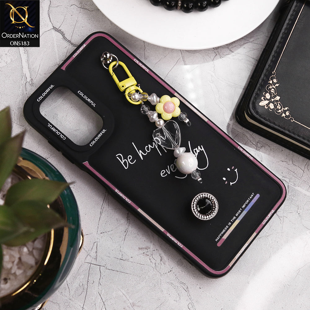 Samsung Galaxy A13 Cover - Black - New Colorful Candy Colors Happiness Series Soft Protective Case