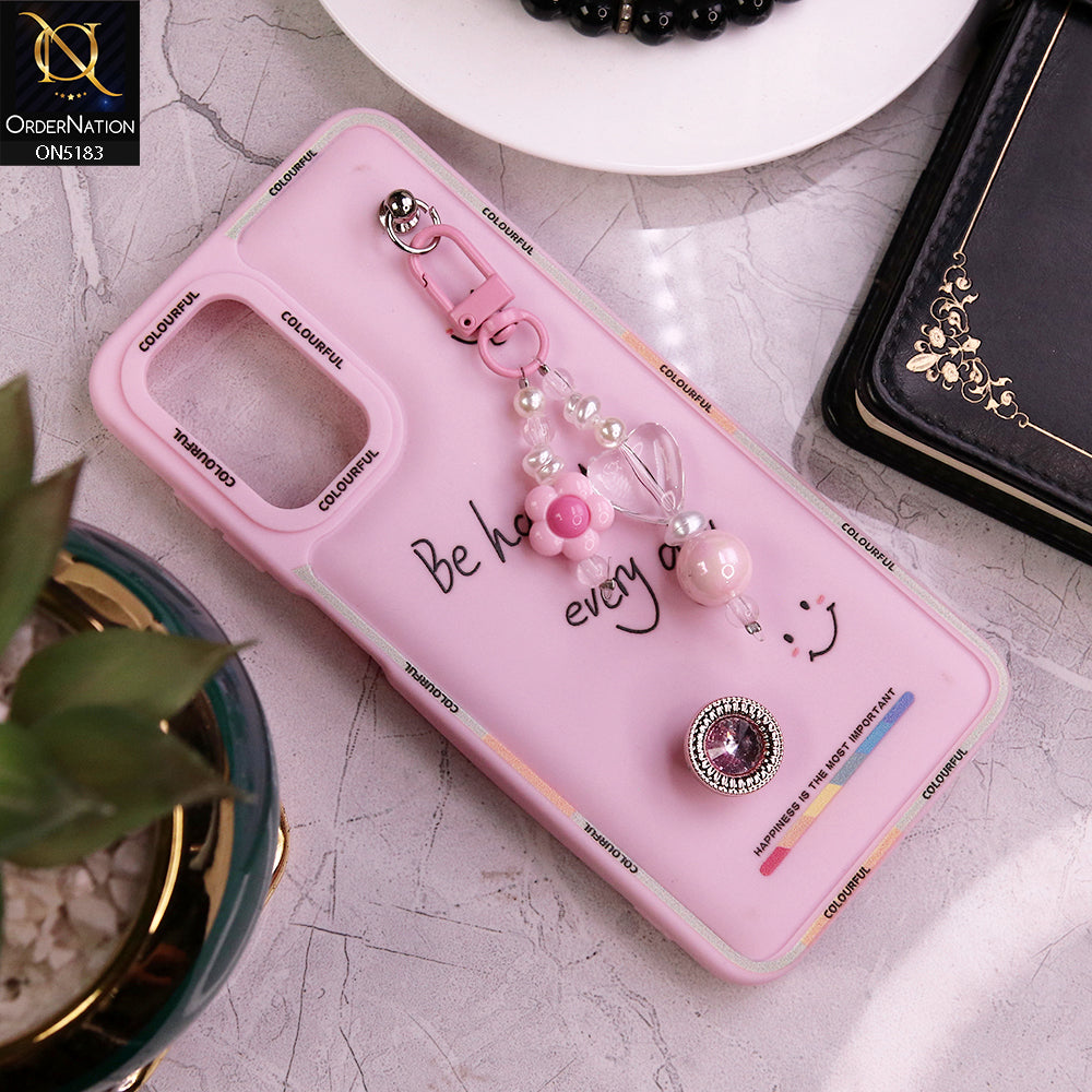 Samsung Galaxy A23 Cover - Pink - New Colorful Candy Colors Happiness Series Soft Protective Case