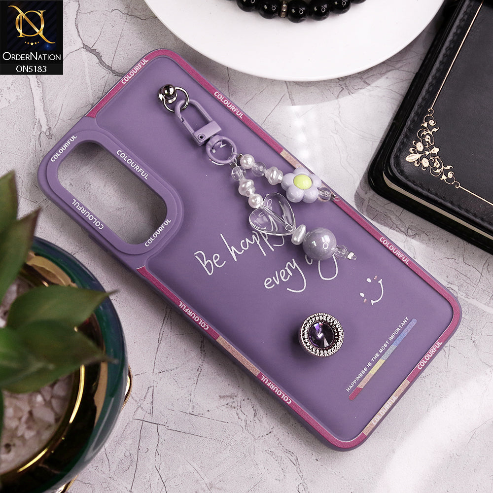 Samsung Galaxy A24 4G Cover - Purple - New Colorful Candy Colors Happiness Series Soft Protective Case