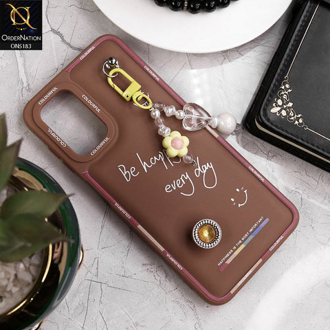 Samsung Galaxy A33 5G Cover - Brown - New Colorful Candy Colors Happiness Series Soft Protective Case