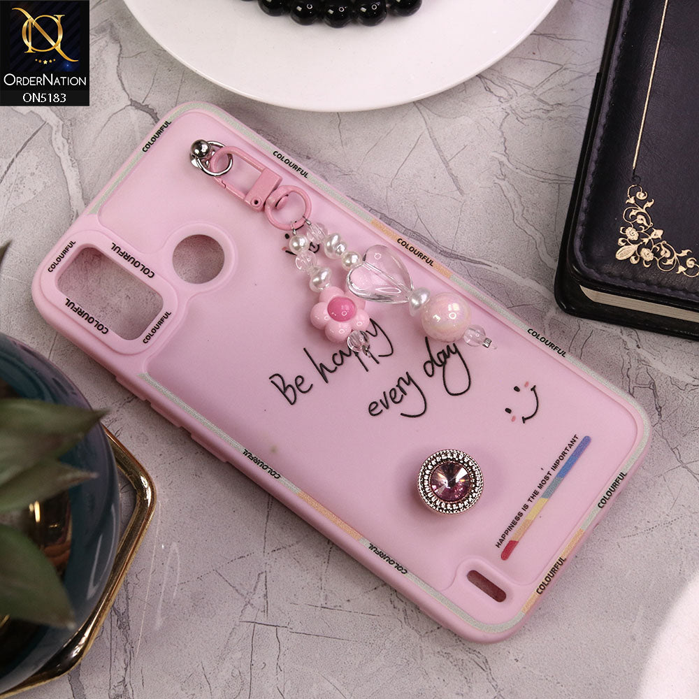 Tecno Spark 6 Go Cover - Pink - New Colorful Candy Colors Happiness Series Soft Protective Case