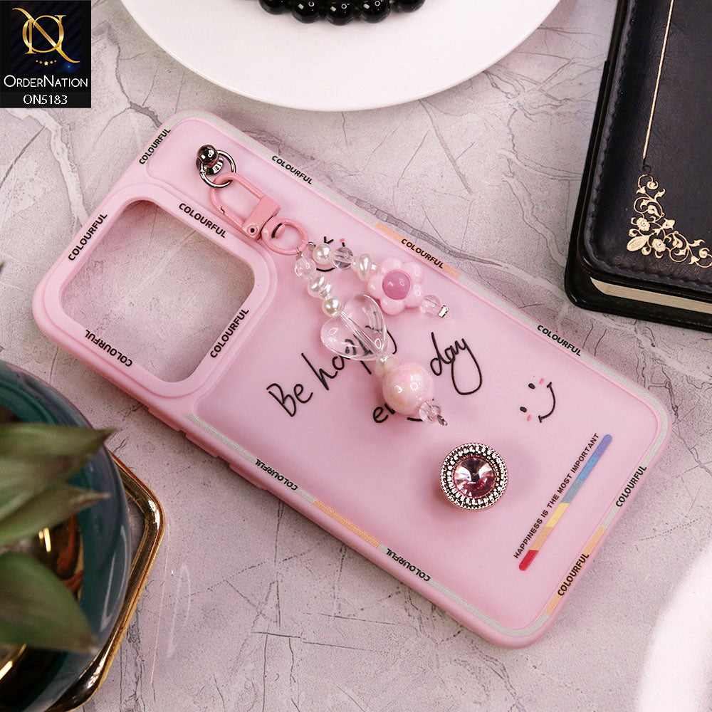 Tecno Spark 8C Cover - Pink - New Colorful Candy Colors Happiness Series Soft Protective Case