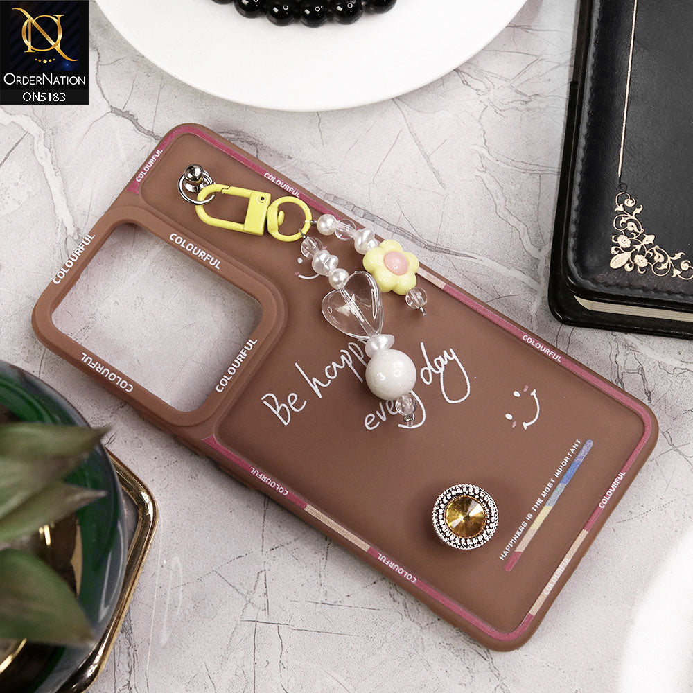 Vivo S16e Cover - Brown - New Colorful Candy Colors Happiness Series Soft Protective Case