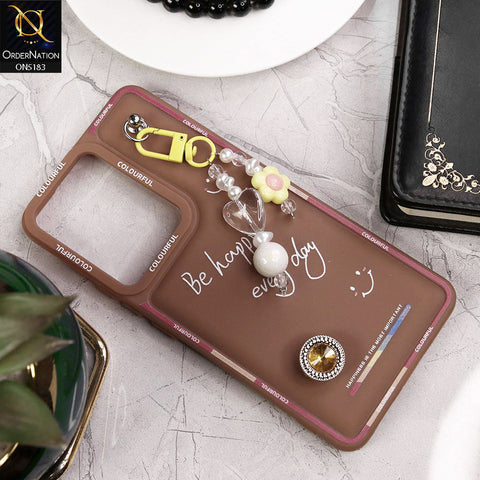 Vivo S16e Cover - Brown - New Colorful Candy Colors Happiness Series Soft Protective Case