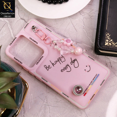 Vivo V27e Cover - Pink - New Colorful Candy Colors Happiness Series Soft Protective Case