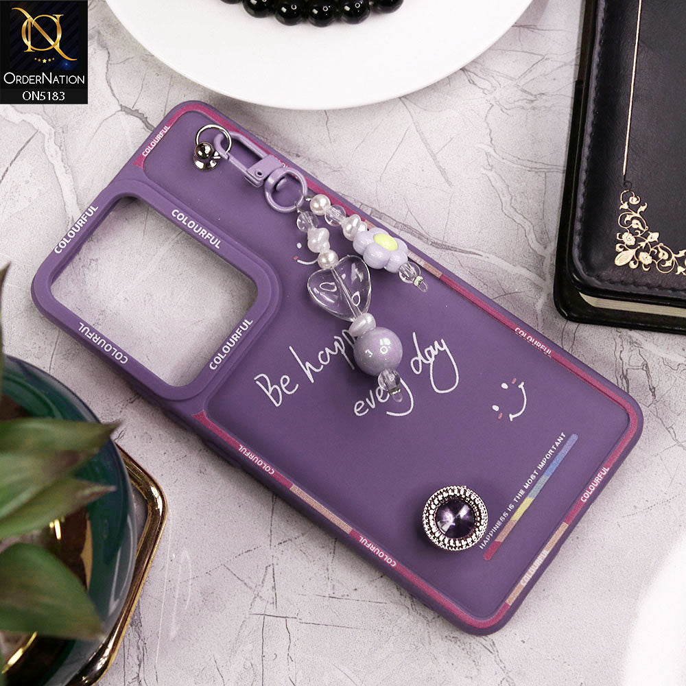 Vivo S16e Cover - Purple - New Colorful Candy Colors Happiness Series Soft Protective Case