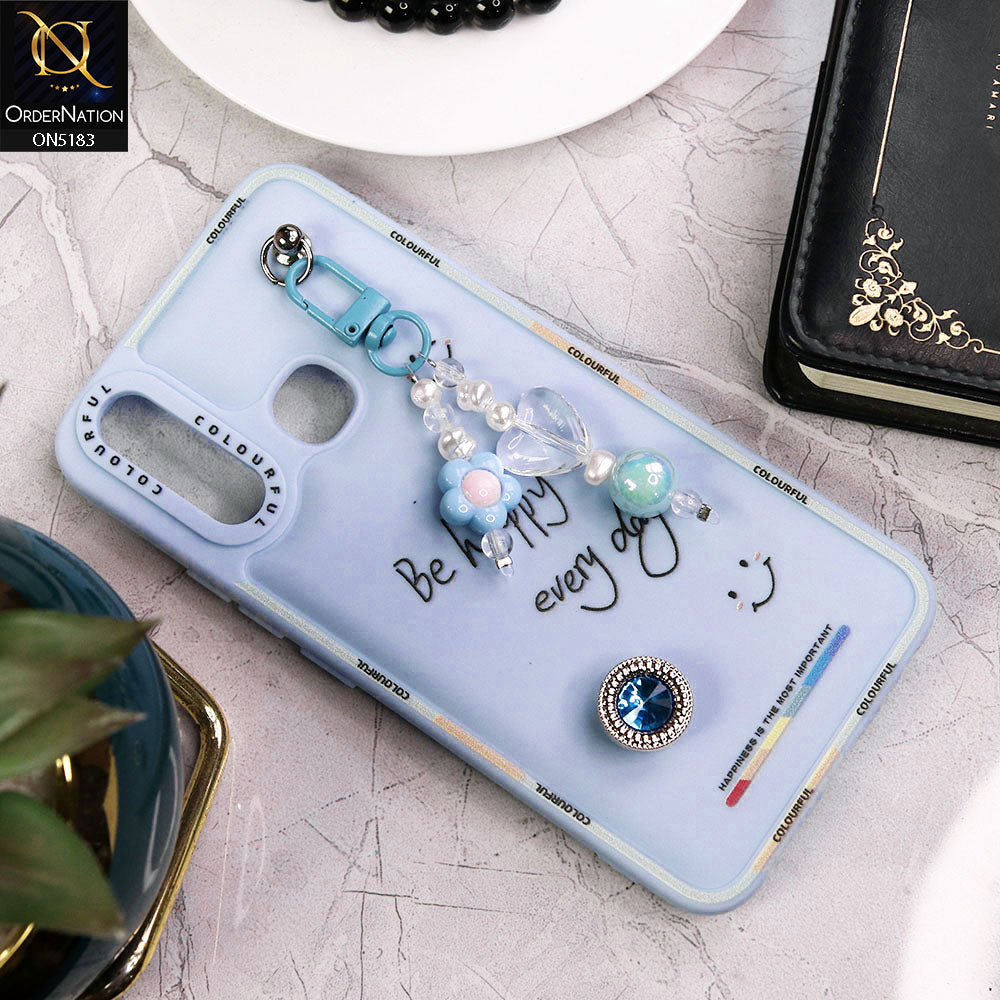 vivo Y11 (2019) Cover - Blue - New Colorful Candy Colors Happiness Series Soft Protective Case