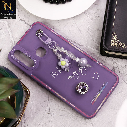 vivo Y11 (2019) Cover - Purple - New Colorful Candy Colors Happiness Series Soft Protective Case