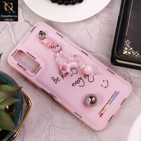 Vivo Y11s Cover - Pink - New Colorful Candy Colors Happiness Series Soft Protective Case