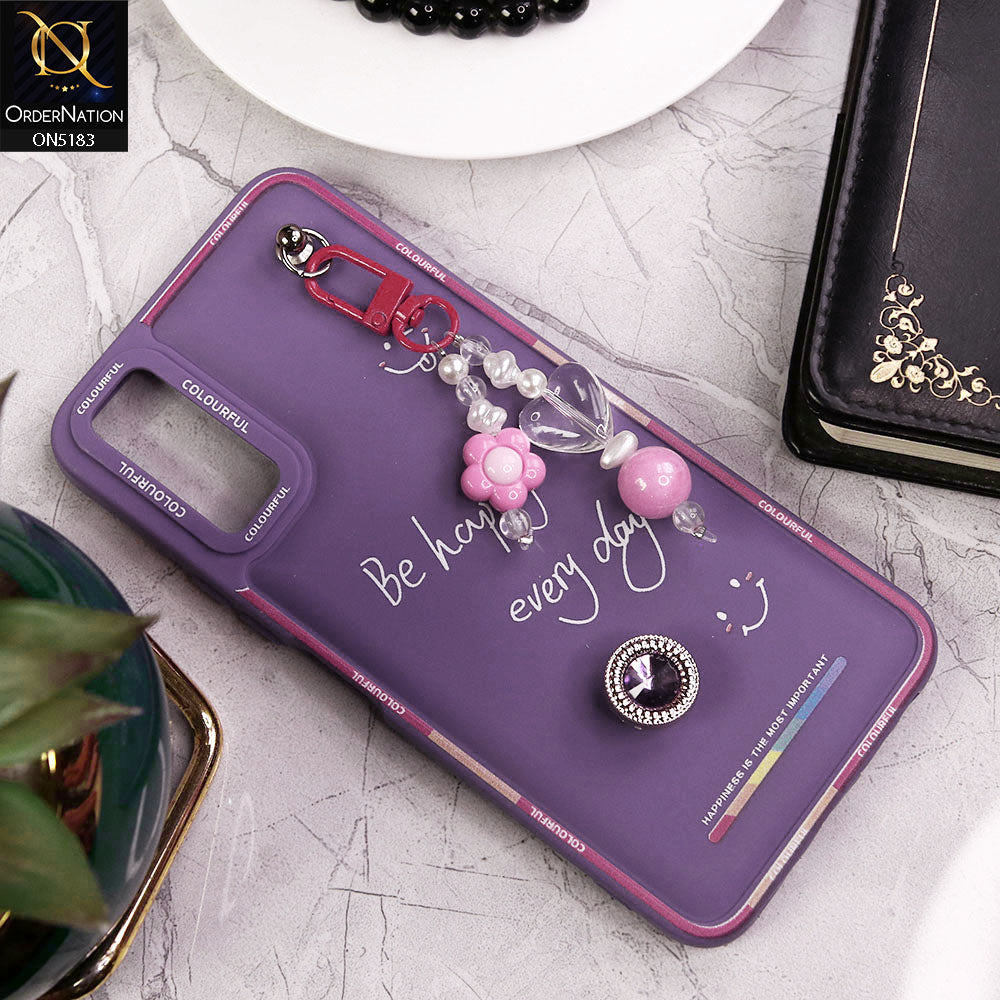 Vivo Y20i Cover - Purple - New Colorful Candy Colors Happiness Series Soft Protective Case