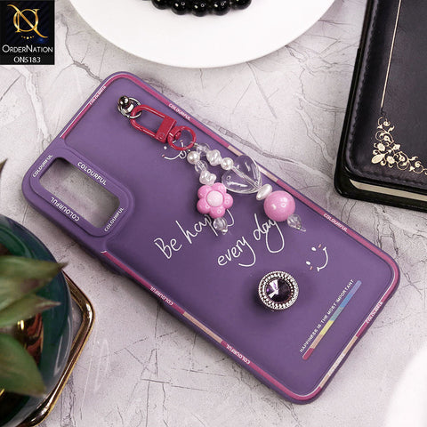 Vivo Y20i Cover - Purple - New Colorful Candy Colors Happiness Series Soft Protective Case