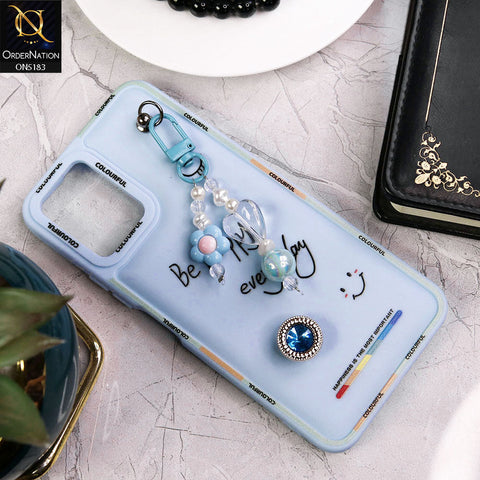 Vivo Y32 Cover - Blue - New Colorful Candy Colors Happiness Series Soft Protective Case