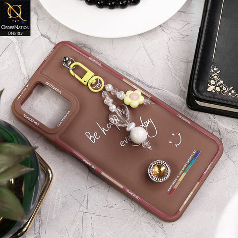 Vivo Y21a Cover - Brown - New Colorful Candy Colors Happiness Series Soft Protective Case