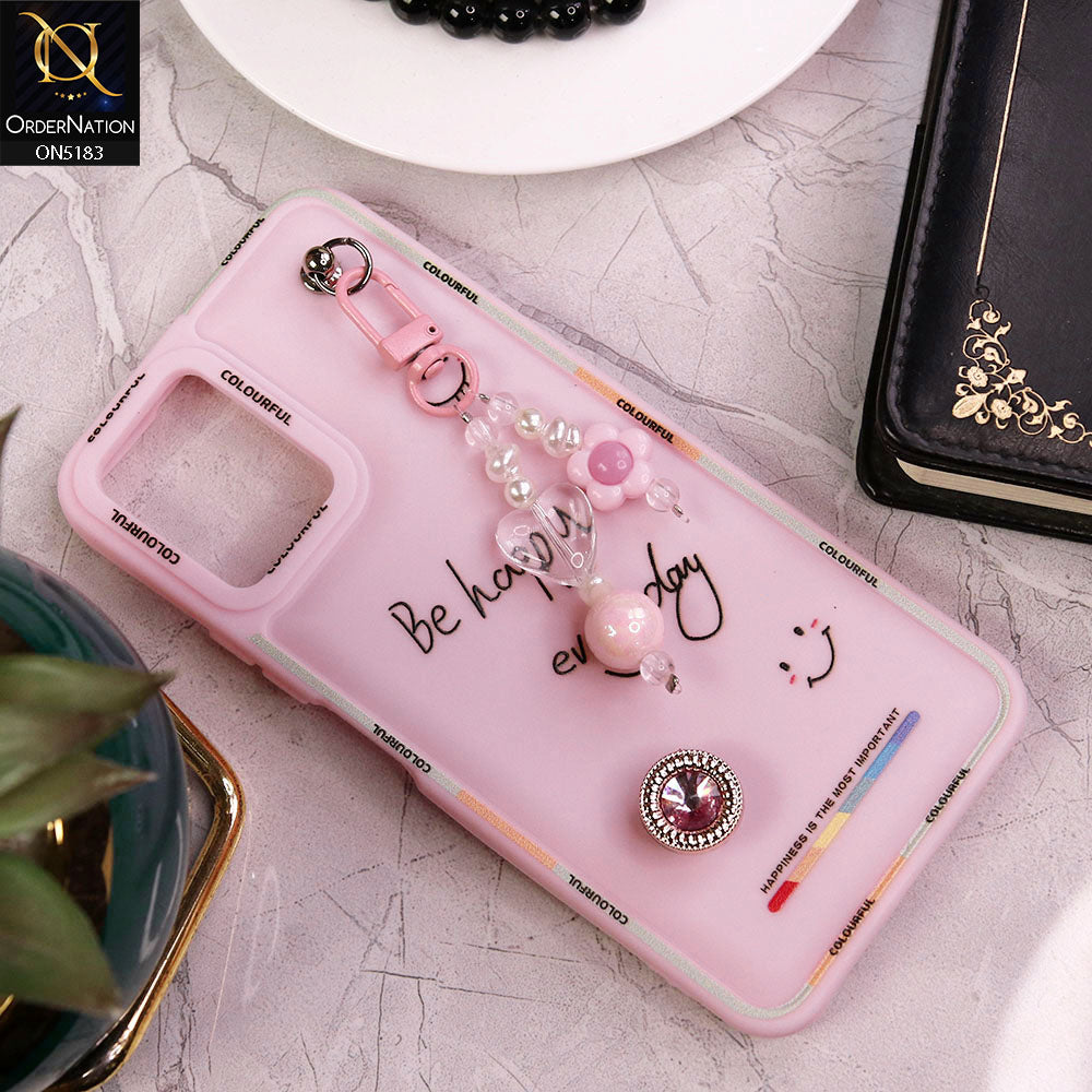 Vivo Y21G Cover - Pink - New Colorful Candy Colors Happiness Series Soft Protective Case