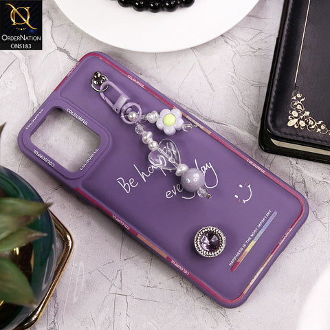 Vivo Y32 Cover - Purple - New Colorful Candy Colors Happiness Series Soft Protective Case