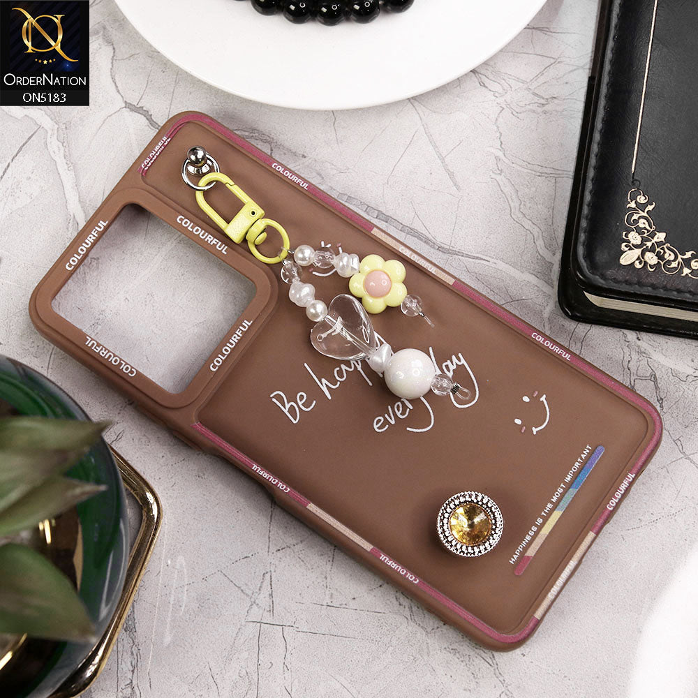 Vivo Y36 5G Cover - Brown - New Colorful Candy Colors Happiness Series Soft Protective Case