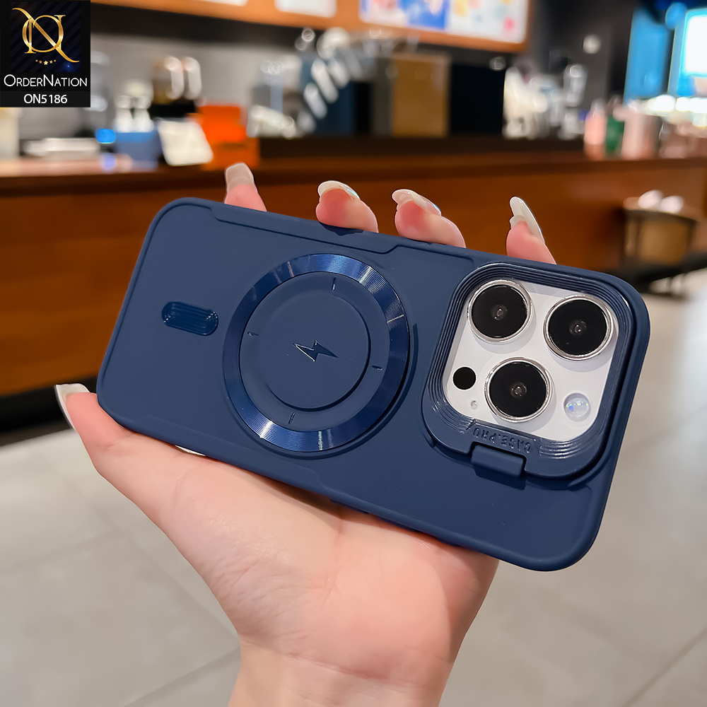iPhone 16 Pro Max Cover - Blue - New Original MagSafe Magnetic Camera Kickstand Case