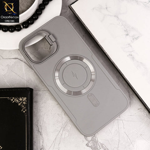 iPhone 12 Pro Max Cover - Gray - New Original MagSafe Magnetic Camera Kickstand Case