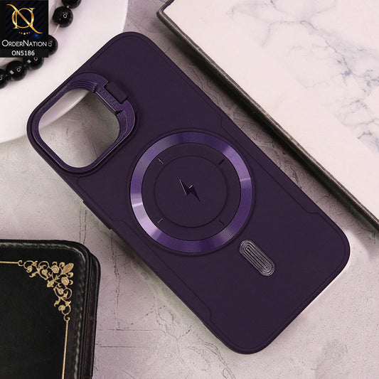 IPhone 15 Cover - Purple - New Original MagSafe Magnetic Camera Kickstand Case