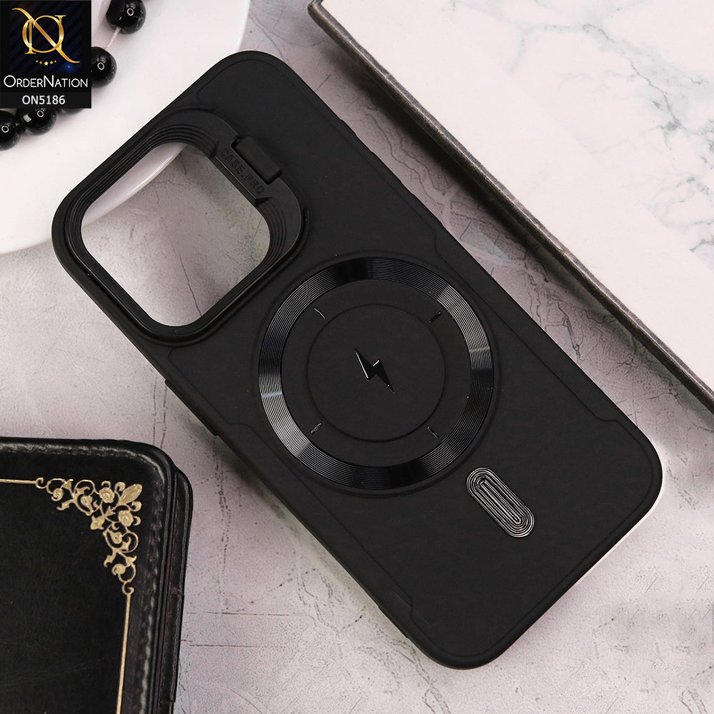 IPhone 15 Pro Cover - Black - New Original MagSafe Magnetic Camera Kickstand Case