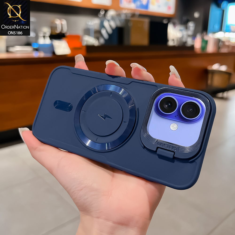 iPhone 16 Cover - Blue - New Original MagSafe Magnetic Camera Kickstand Case